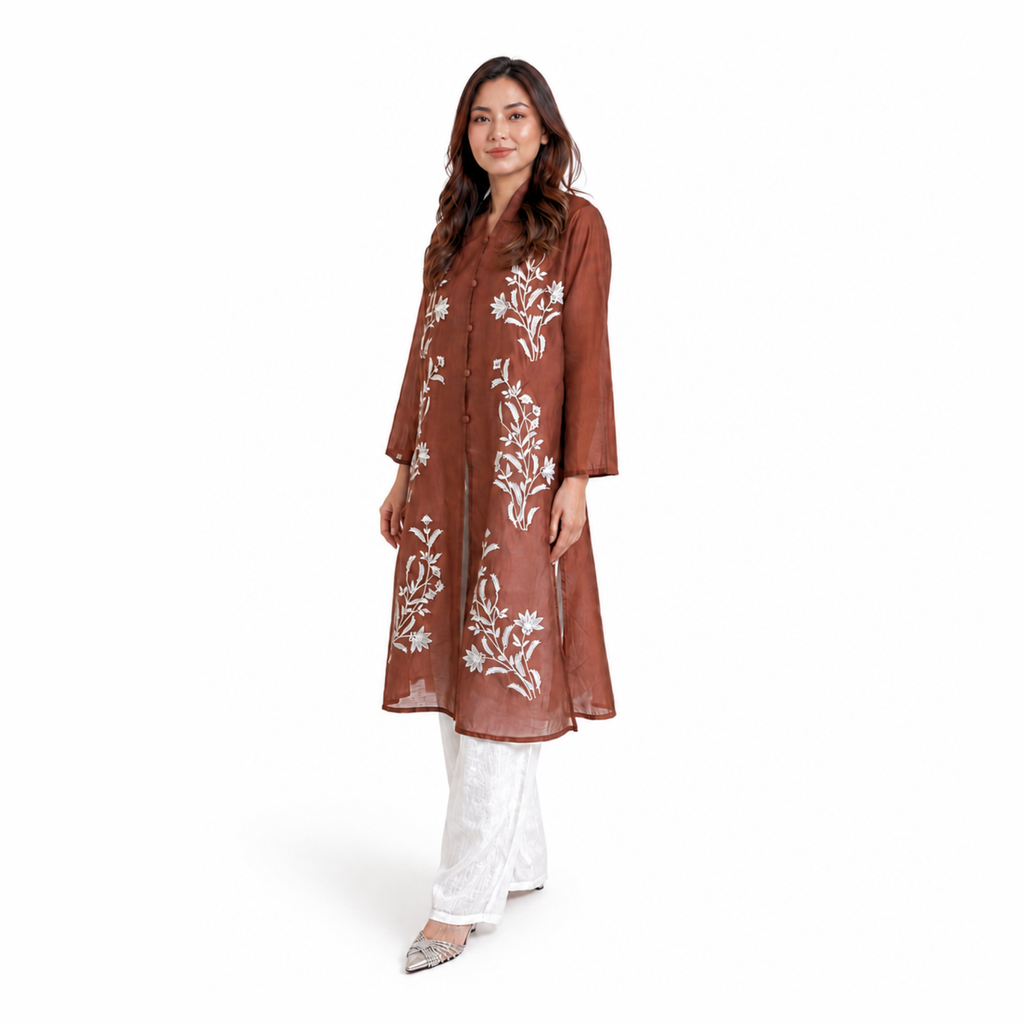 Tunik Sharon Embroidery Long Sleeve-Seri Lily [HANYA TUNIK]