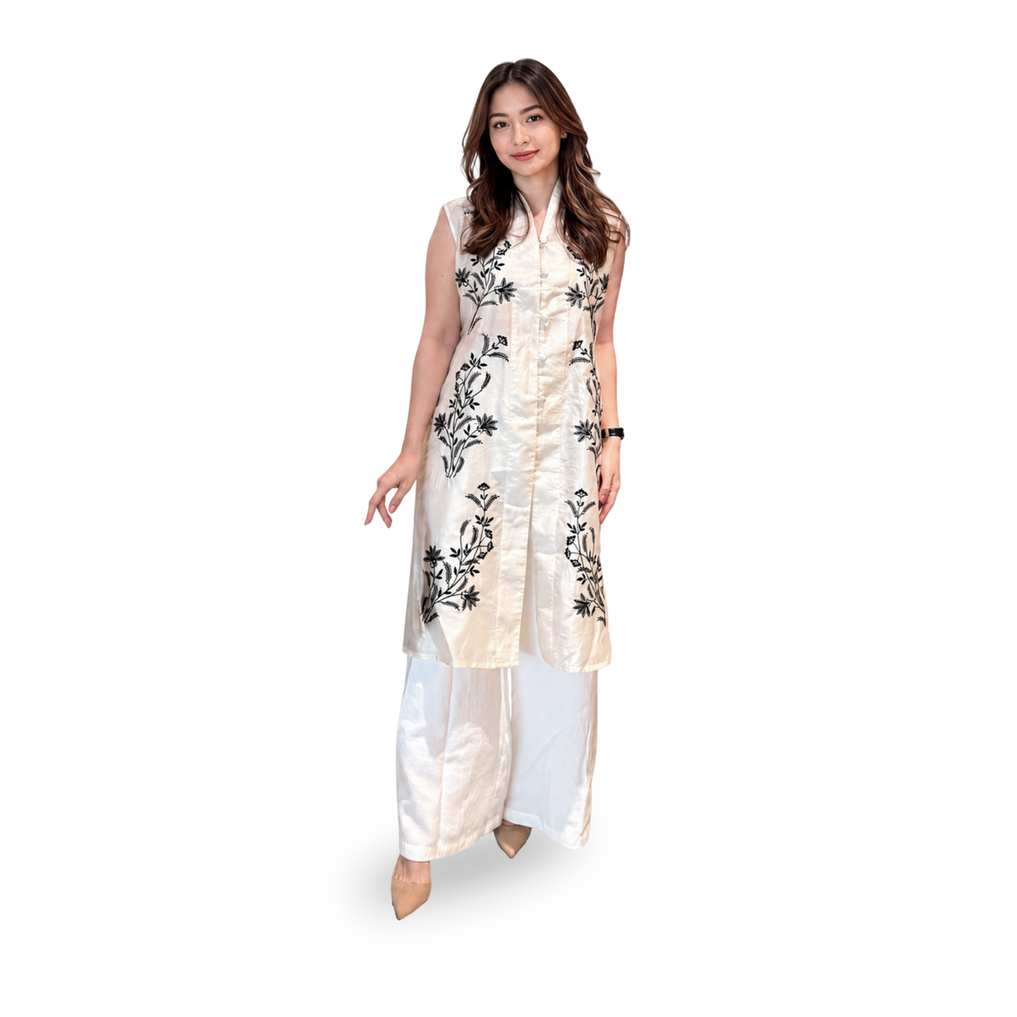 Tunik Sharon Embroidery Short Sleeve-Seri Lily [HANYA TUNIK]