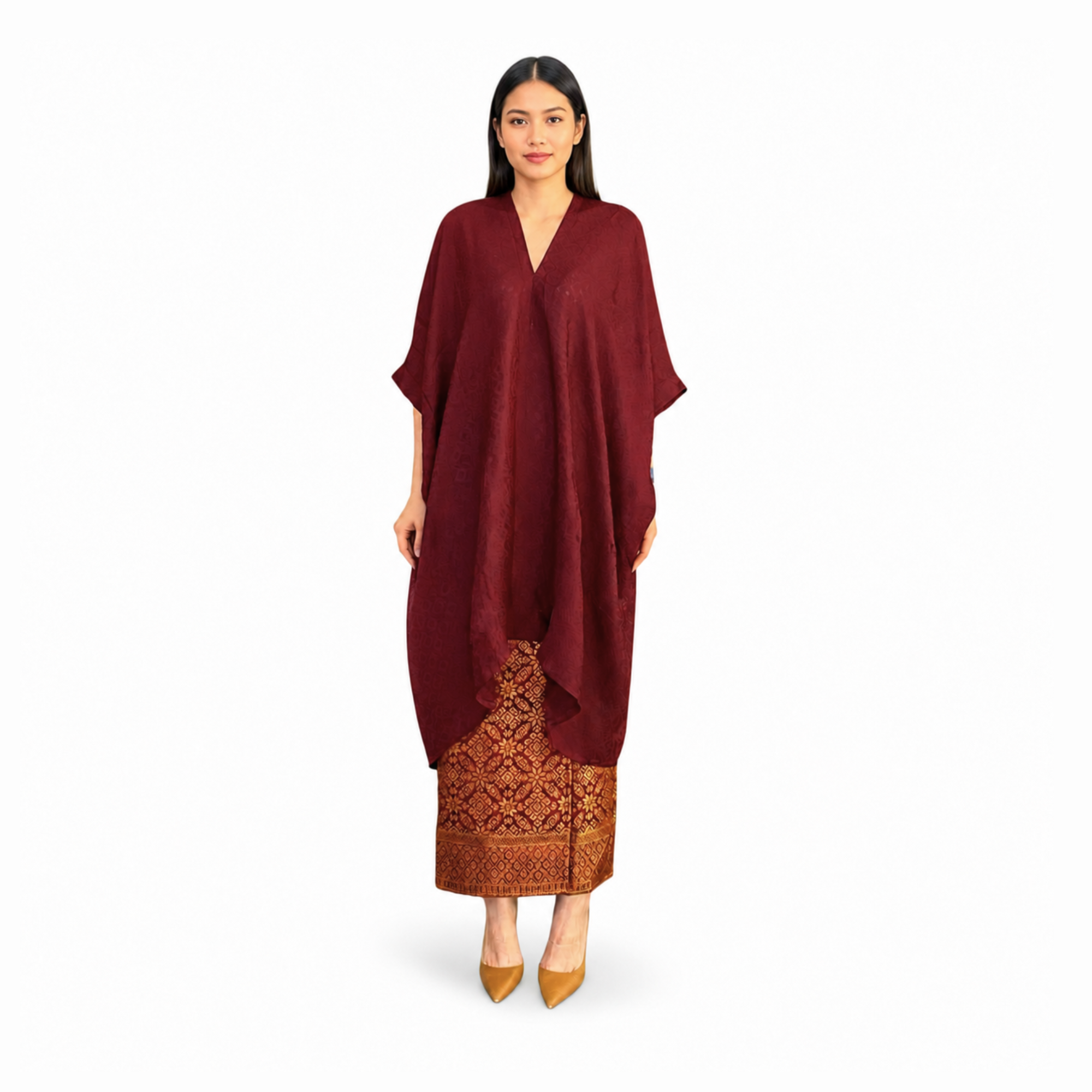 Tunik Aruna Polos-Seri Lava [Hanya Atasan]