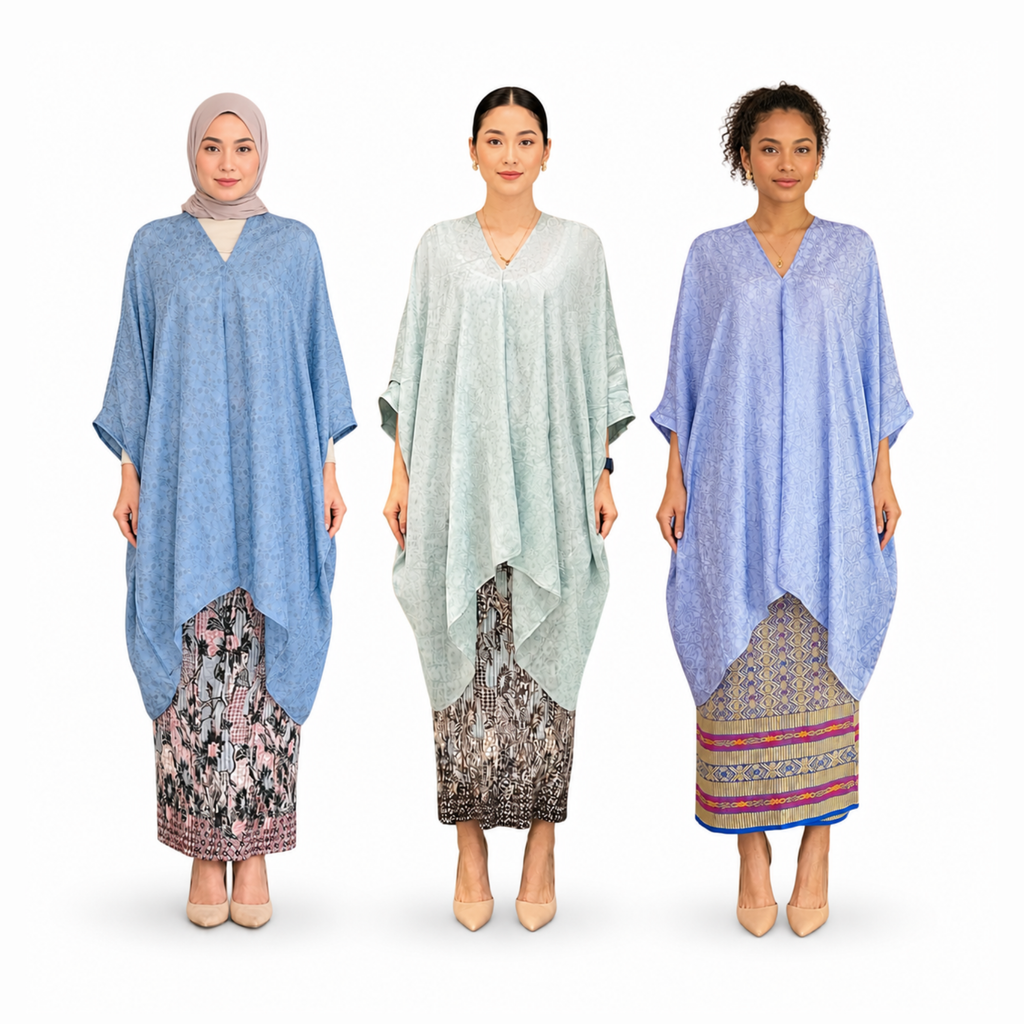 Tunik Aruna Polos-Seri Ocean [Hanya Atasan]