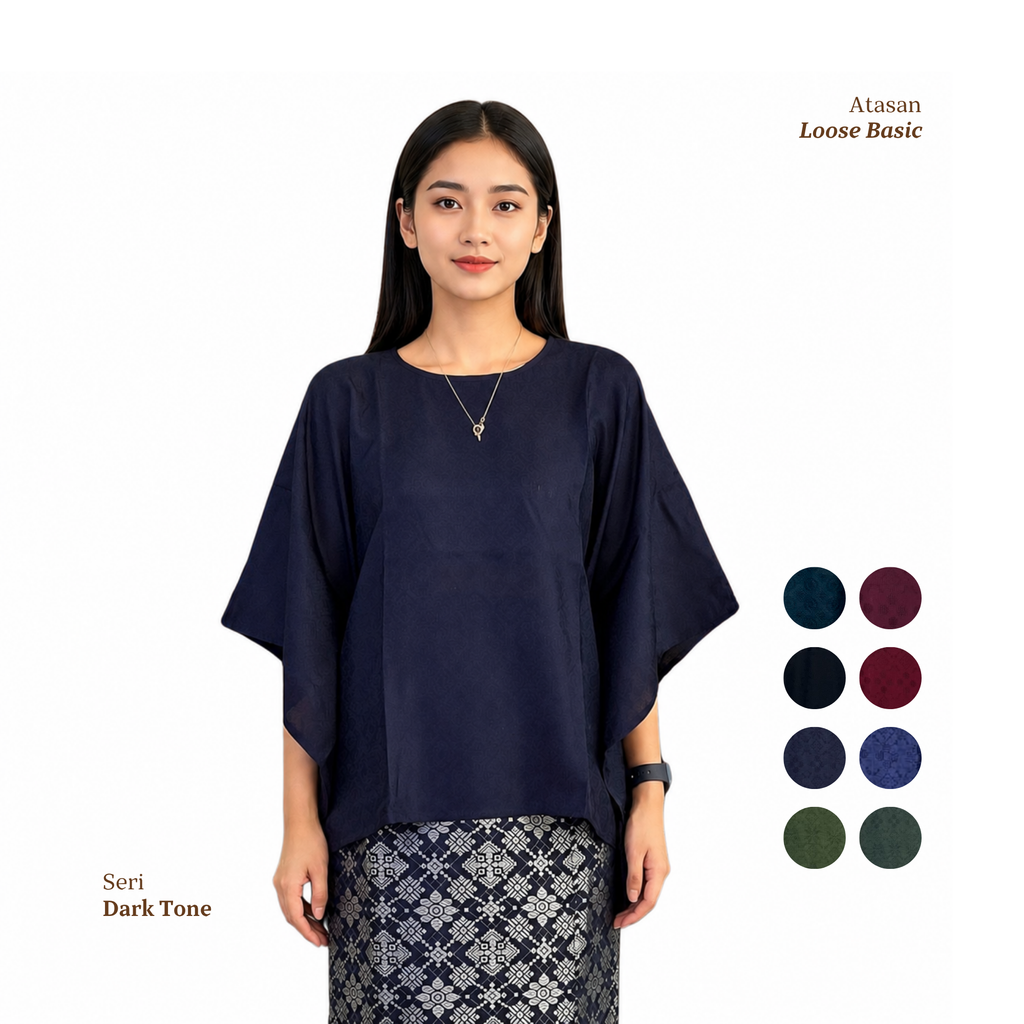 Loose Basic Viscose Polos-Dark Tone [Hanya Atasan]
