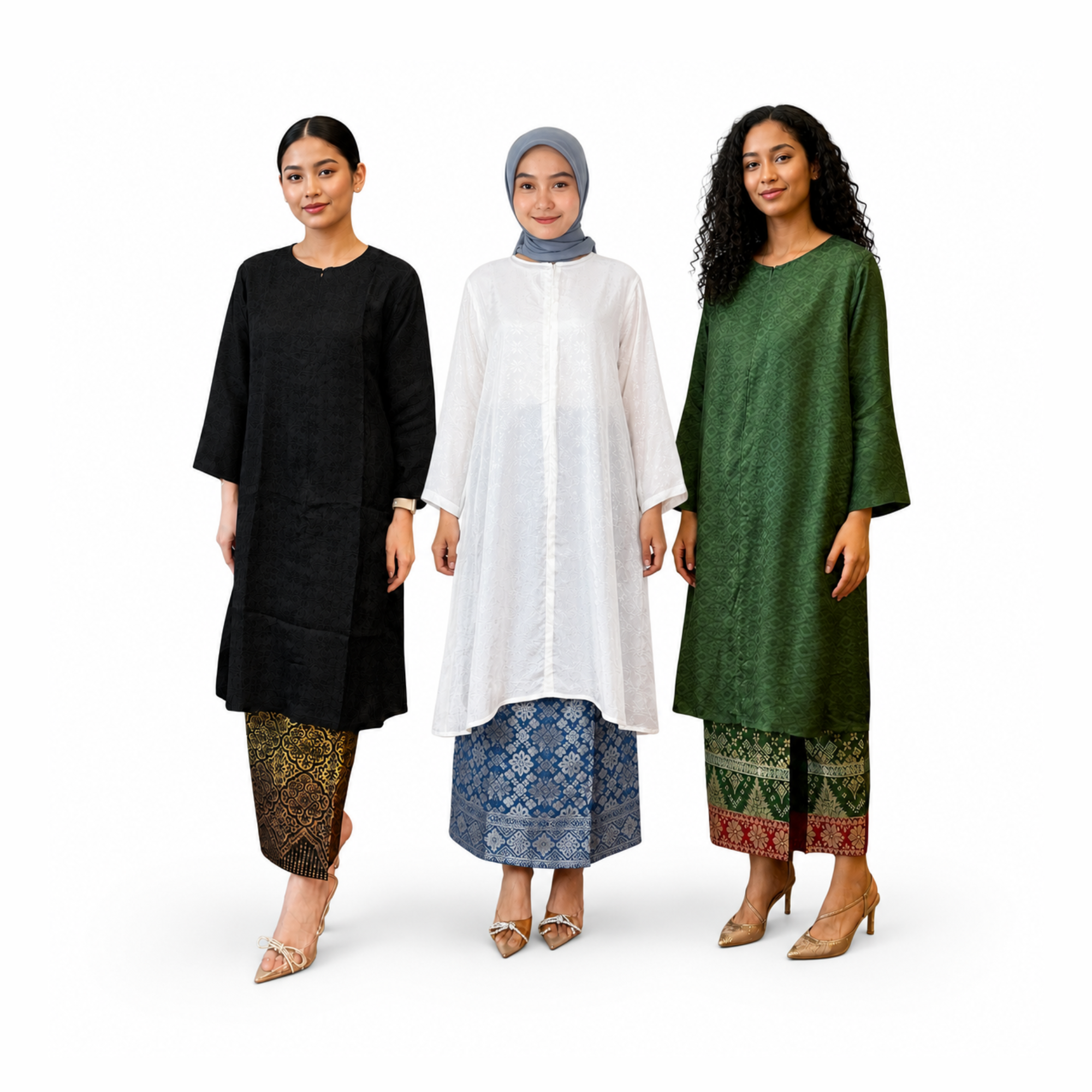 Tunik Shahalam Viscose Polos-Seri 1 [Hanya Atasan]