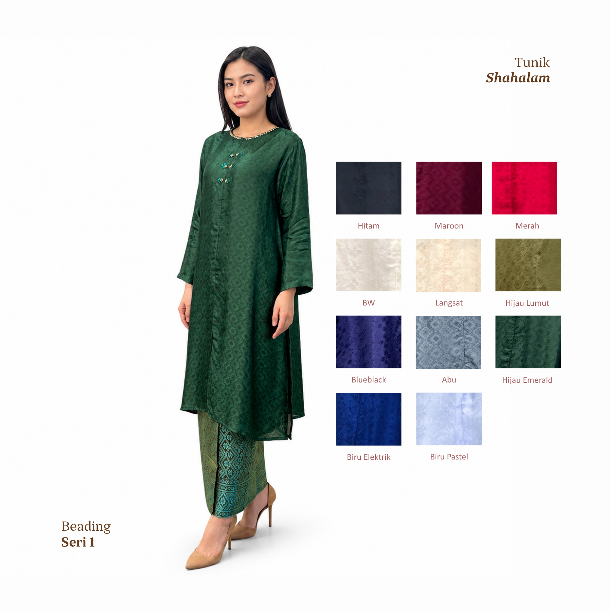 Tunik Shahalam Beading [HANYA TUNIK]
