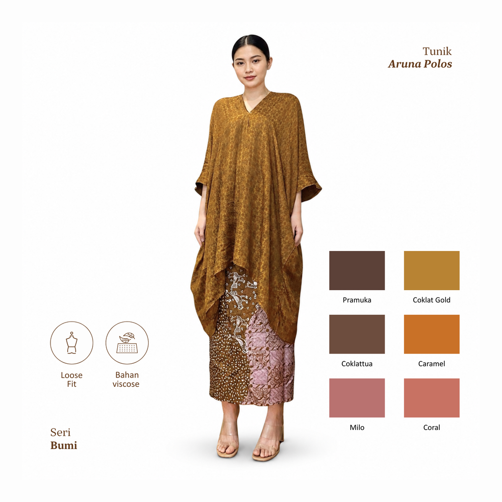 Aruna Plain Tunic - Earth Series [Top Only]