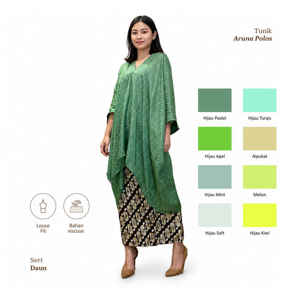 Aruna Plain Tunic - Leaf Series [Top Only]