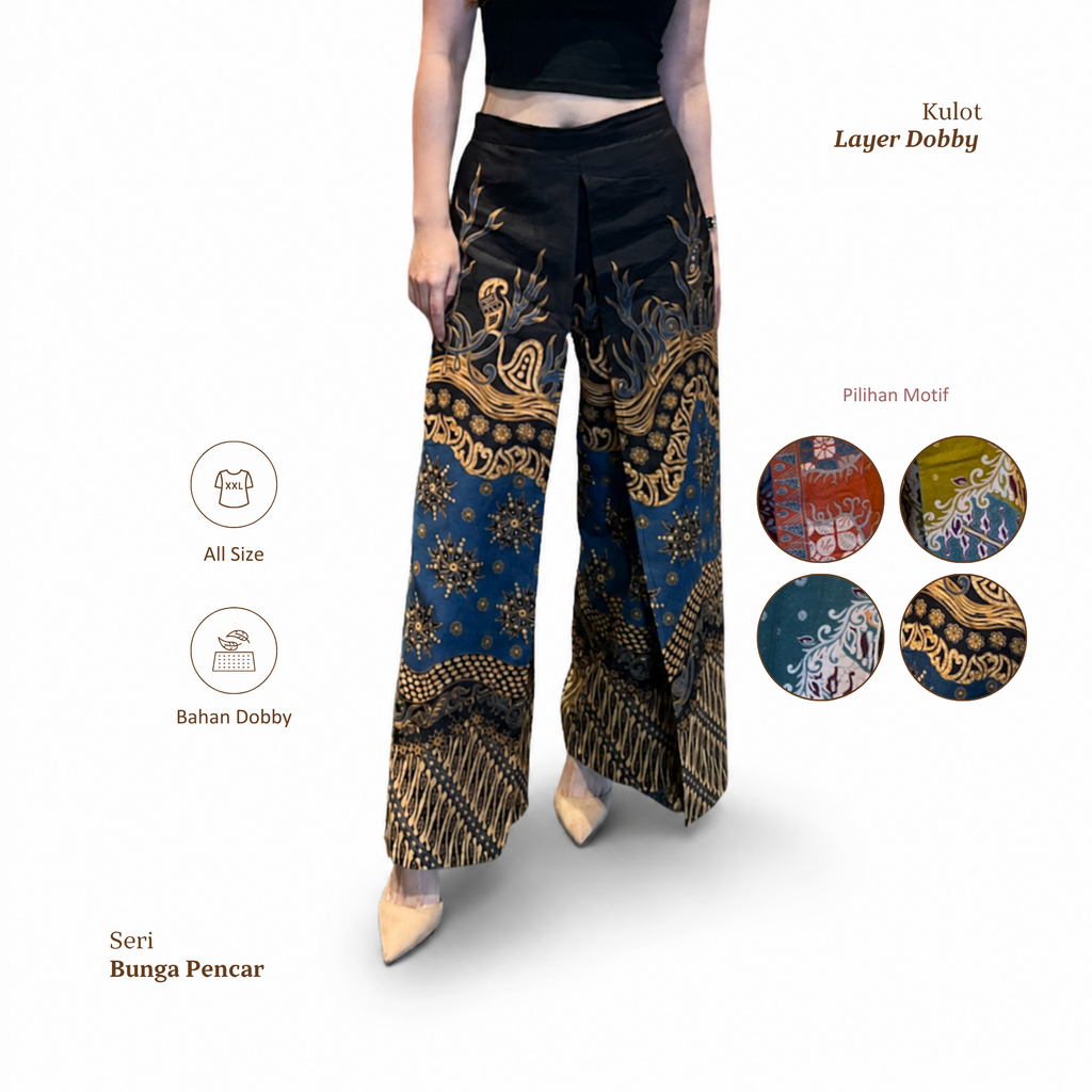 Kulot Layer Dobby-Seri Bunga Pencar