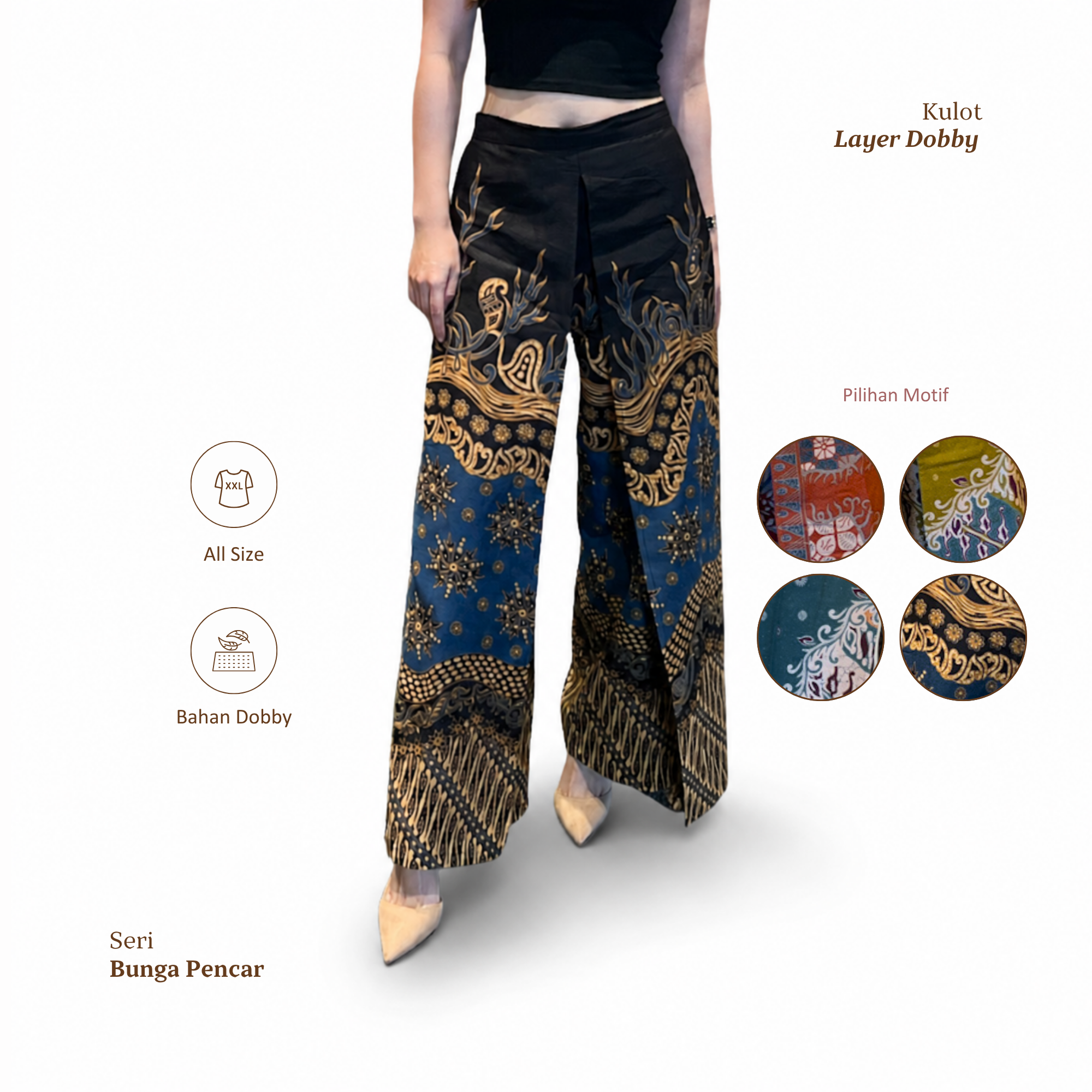 Kulot Layer Dobby-Seri Bunga Pencar