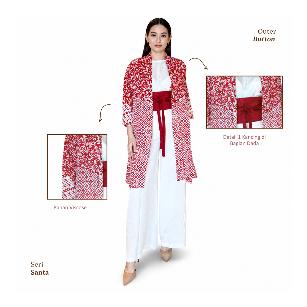 Outer Button-Seri Santa [HANYA OUTER]