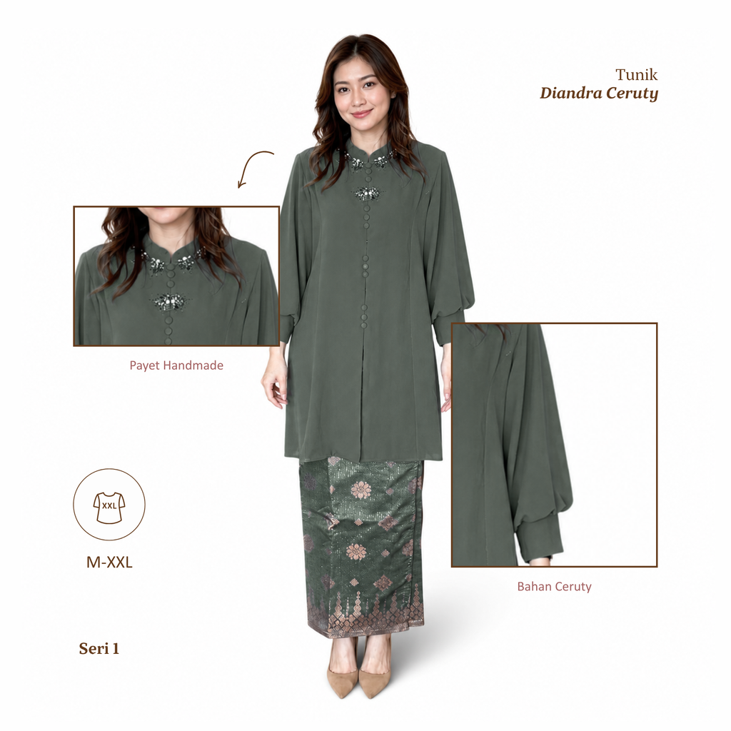 Tunik Diandra Ceruty [HANYA TUNIK]