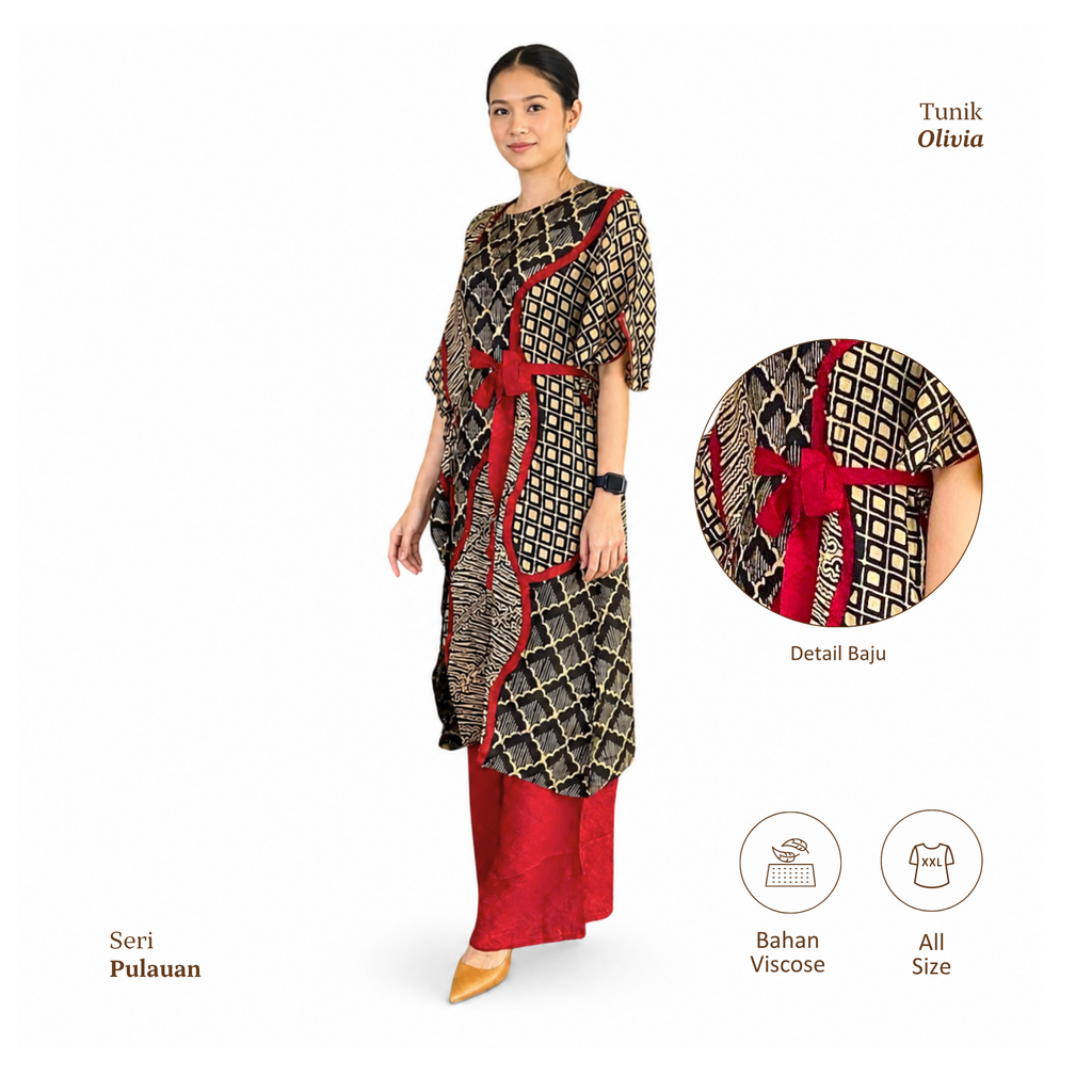 Tunik Olivia-Seri Pulauan