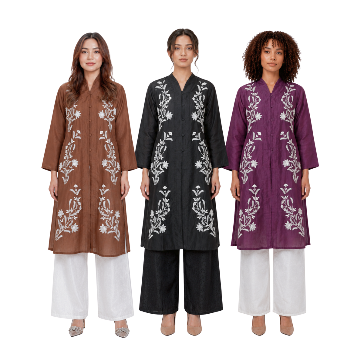 Tunik Sharon Embroidery Long Sleeve-Seri Lily [HANYA TUNIK]