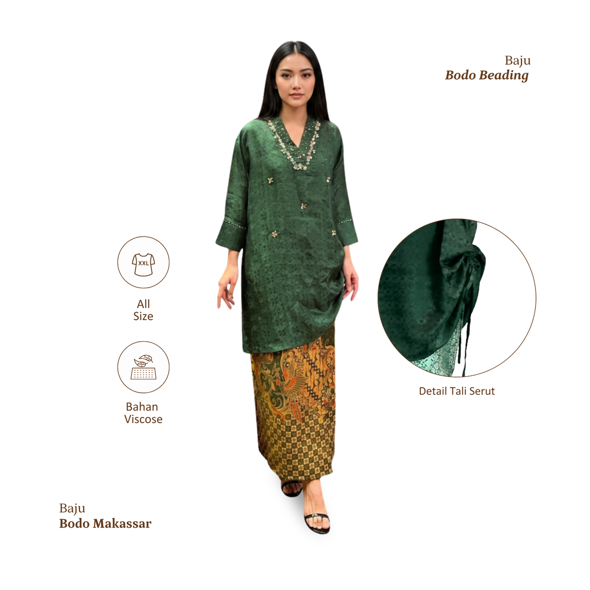 Baju Bodo Beading [HANYA ATASAN]
