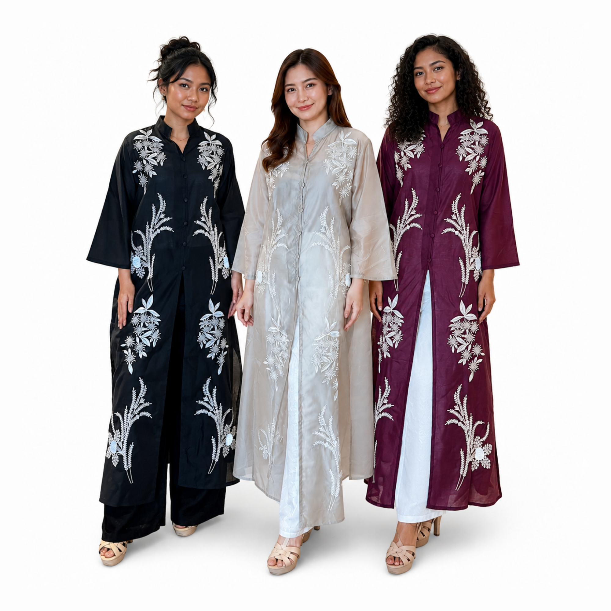 Abaya Noor Embroidery-Seri Sunflower [HANYA ABAYA]