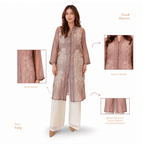 Tunik Sharon Embroidery Long Sleeve-Seri Tulip [HANYA TUNIK]