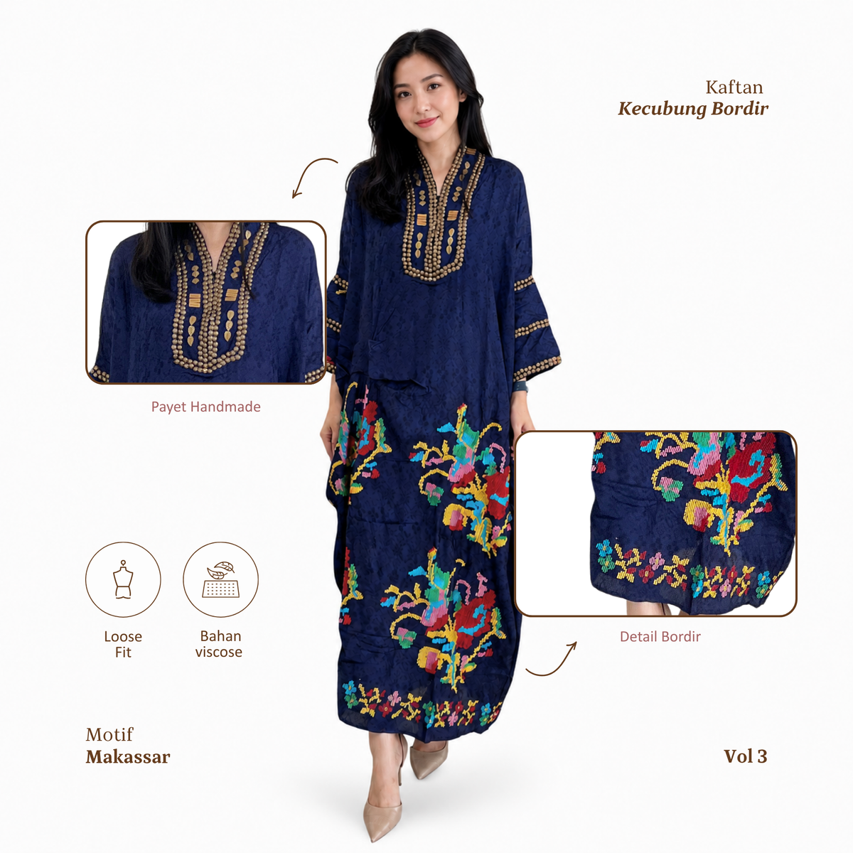Kaftan Kecubung-Seri Makassar