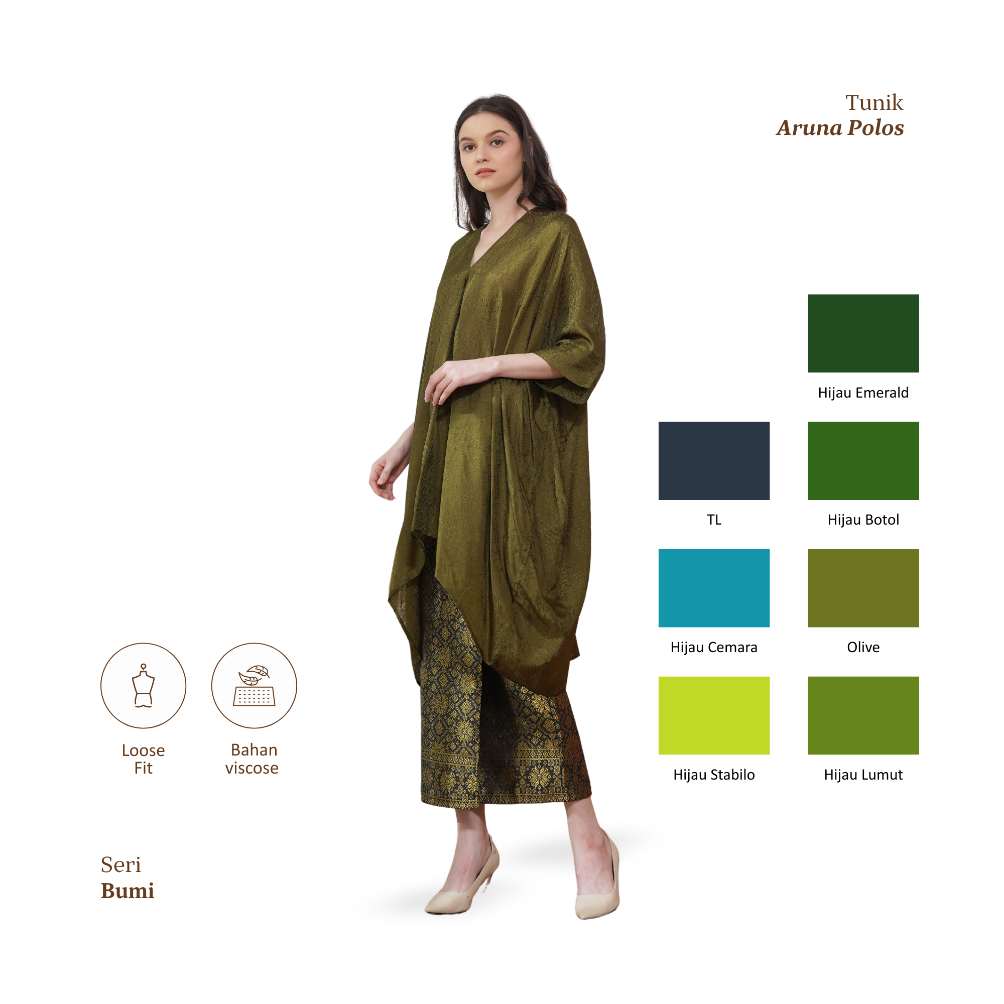Aruna Plain Tunic - Rimba Series [Top Only]