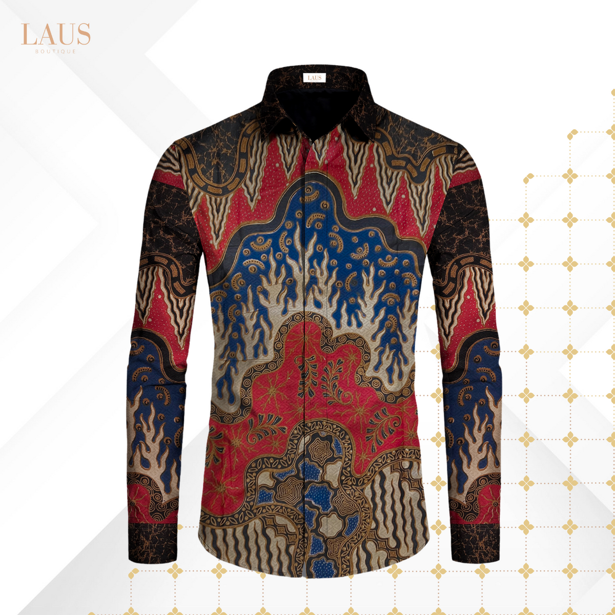 Men's Batik Shirt Long Sleeve-Slim Fit-Classic Series