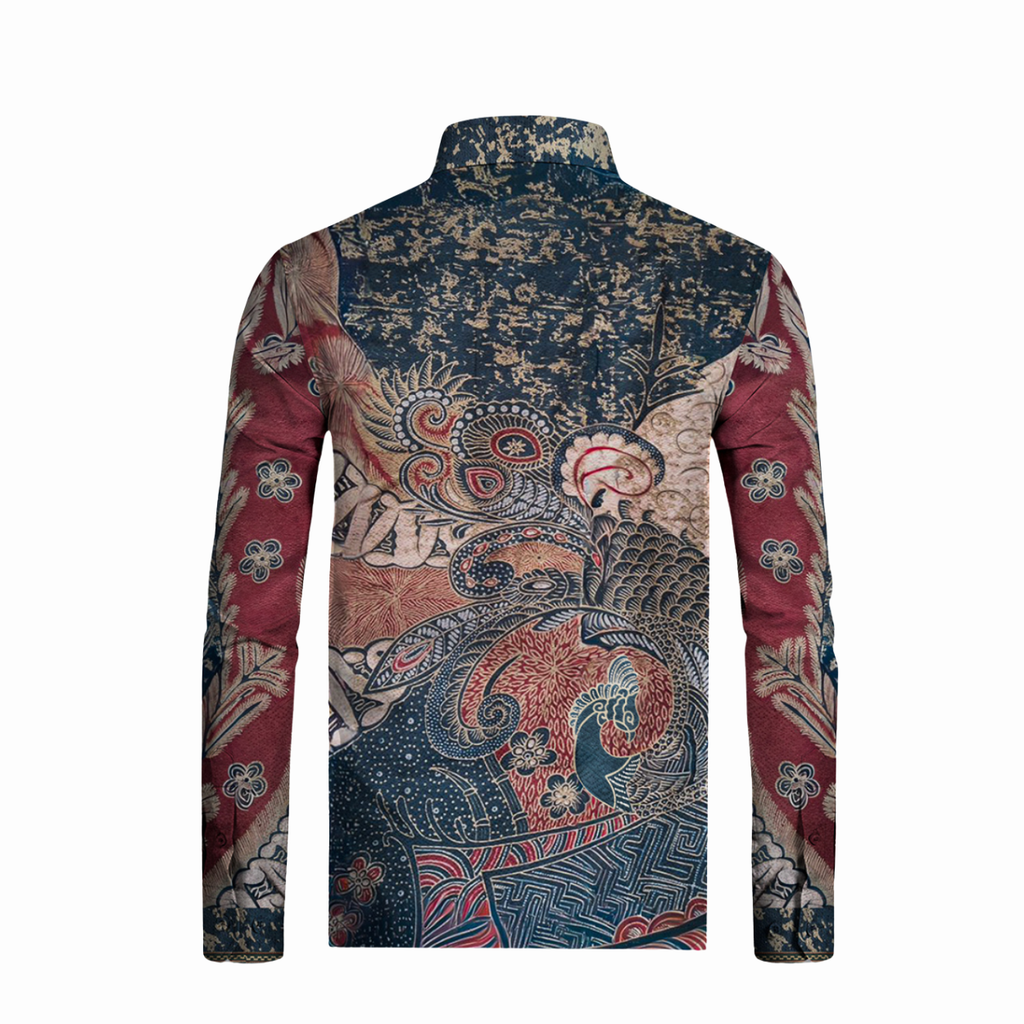 Kemeja Batik Pria Long Sleeve Premium-Regular Fit-Seri Alam