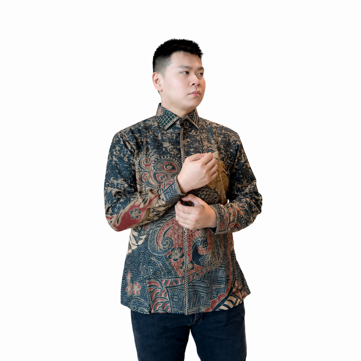 Kemeja Batik Pria Long Sleeve Premium-Regular Fit-Seri Alam