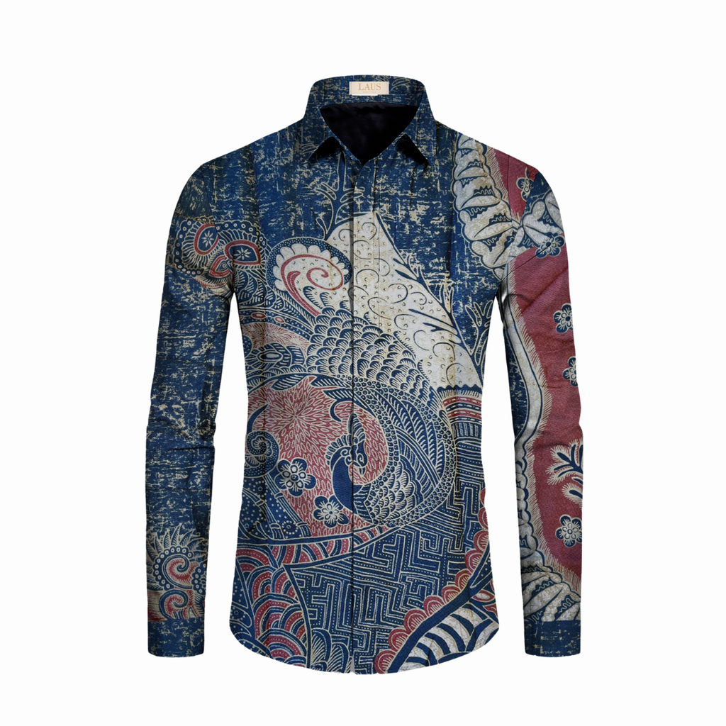Kemeja Batik Pria Long Sleeve-Slim Fit-Seri Klasik