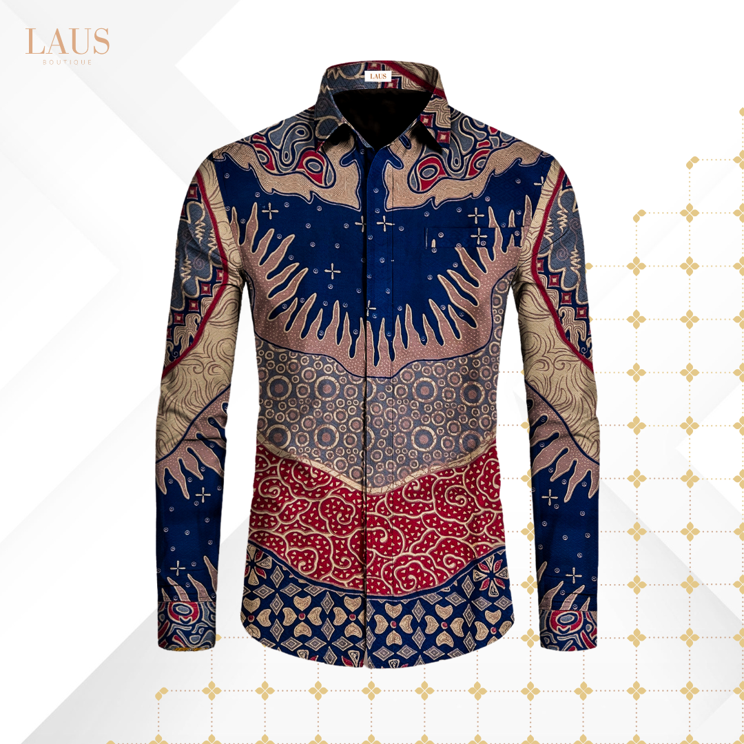 Men's Batik Shirt Long Sleeve-Slim Fit-Classic Series