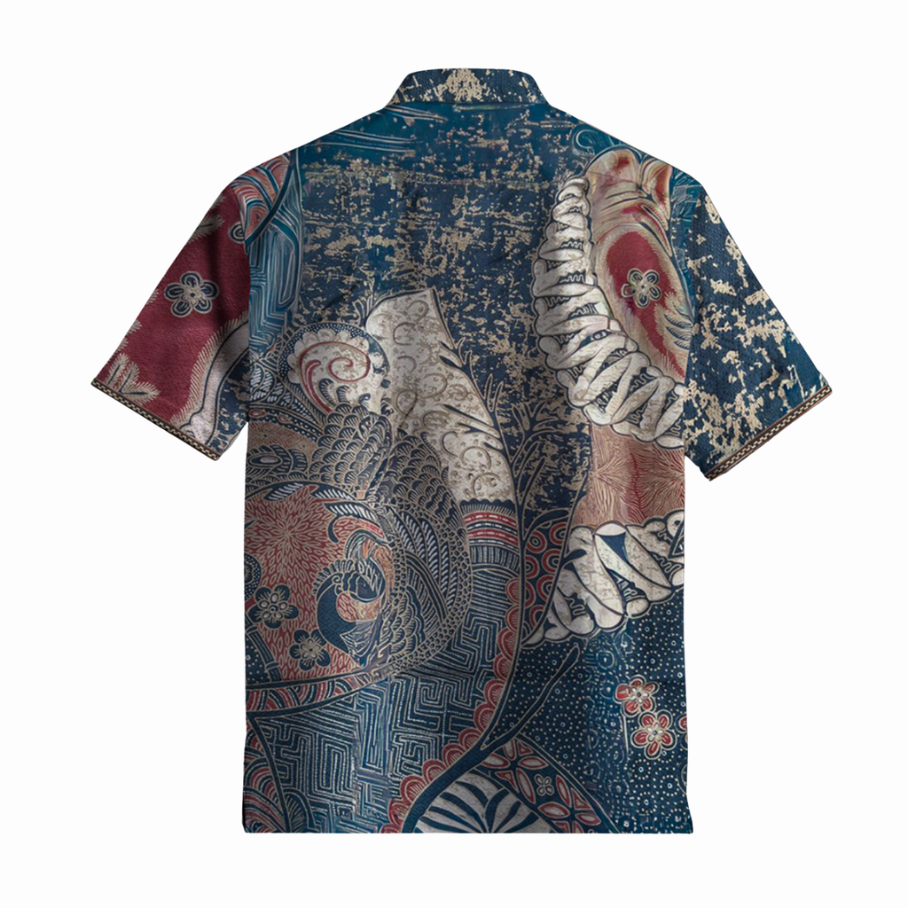 Men's Batik Shirt Short Sleeve Premium-Regular Fit-Nature Series