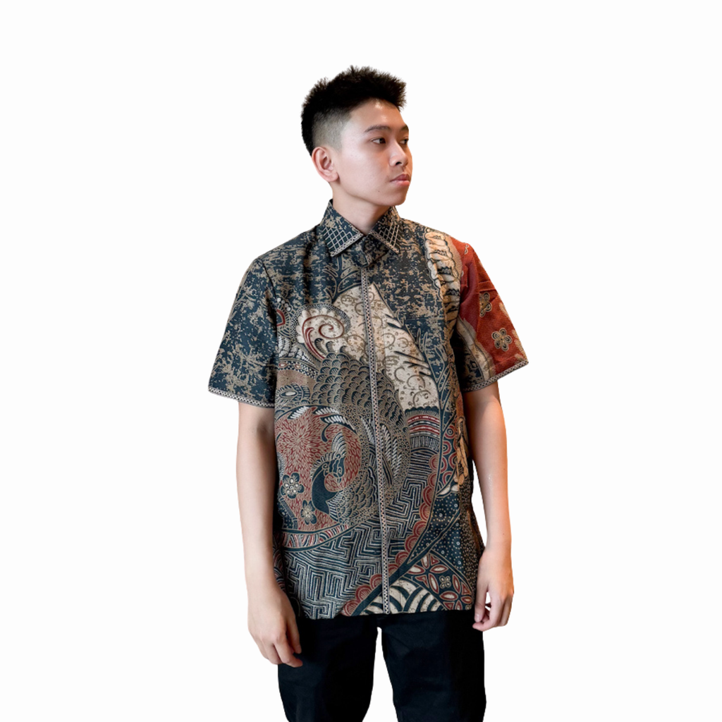 Men's Batik Shirt Short Sleeve Premium-Regular Fit-Nature Series