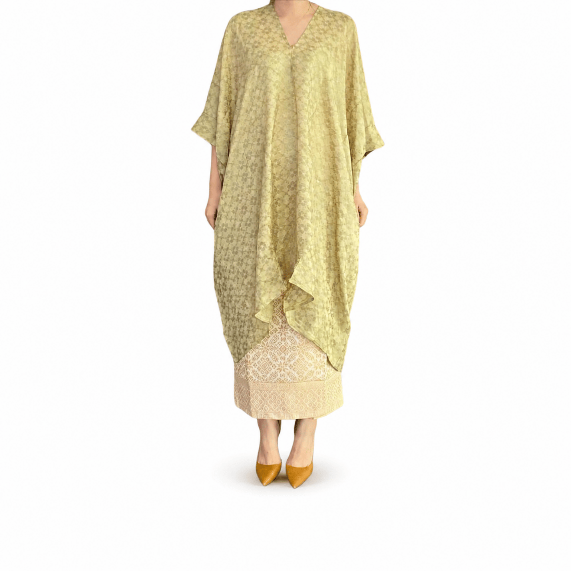 Tunik Aruna Polos-Seri Daun [Hanya Atasan]