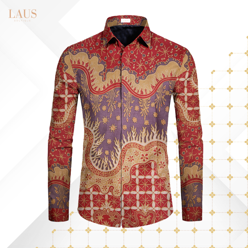 Kemeja Batik Pria Long Sleeve-Slim Fit-Seri Klasik