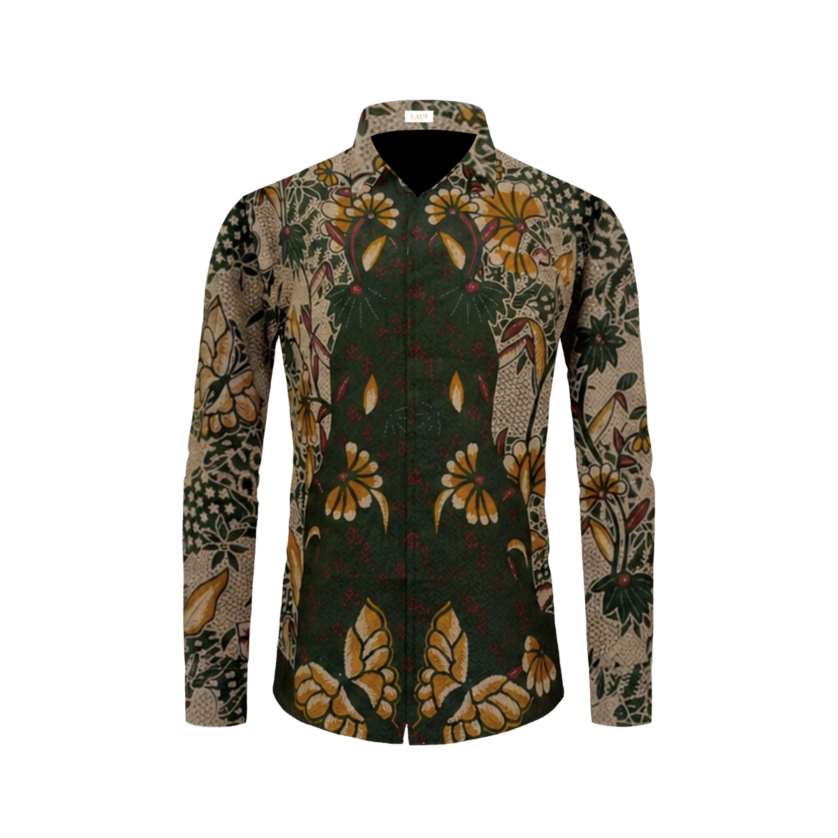 Kemeja Batik Pria Long Sleeve-Slim Fit-Seri Butterfly