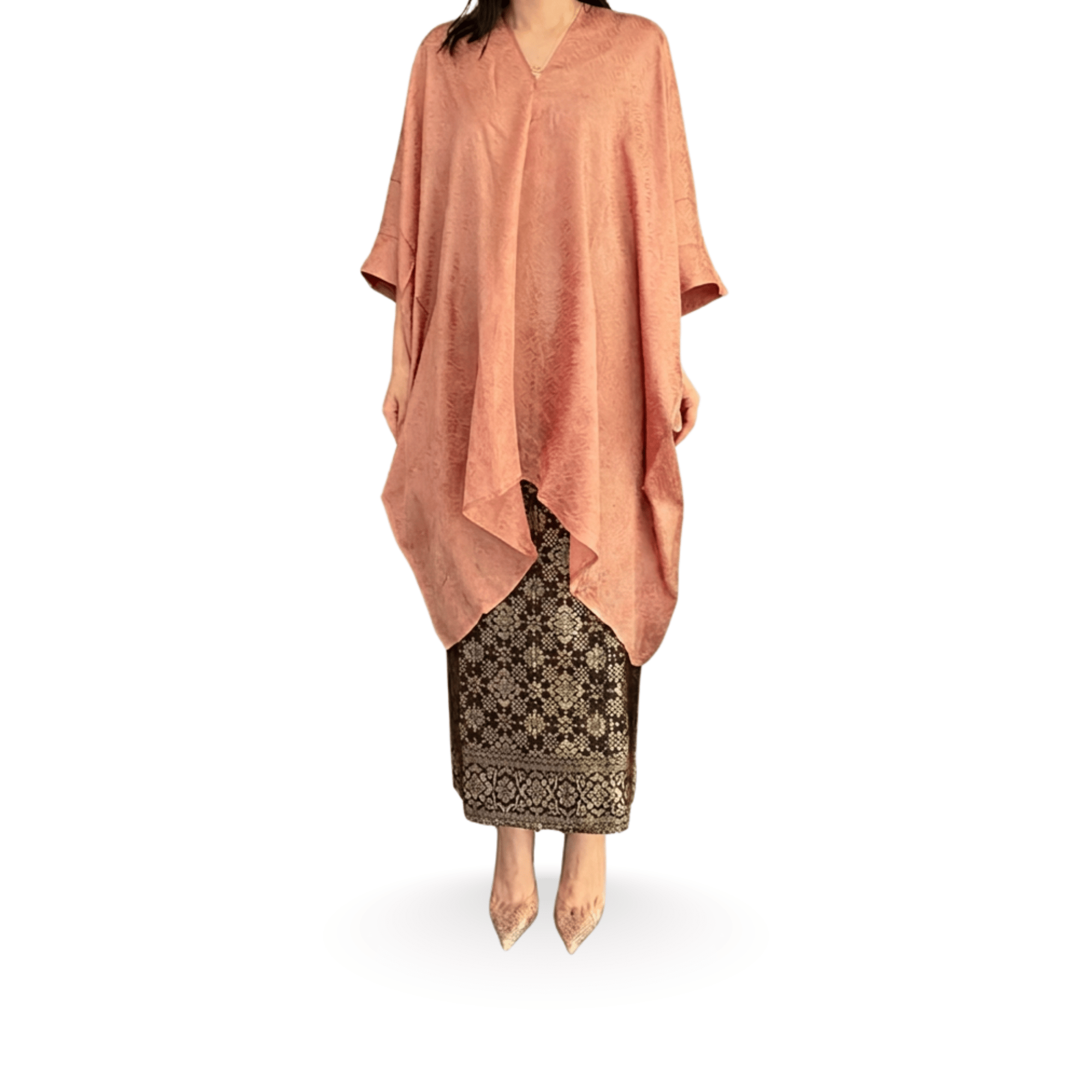 Tunik Aruna Polos-Seri Kakao [Hanya Atasan]