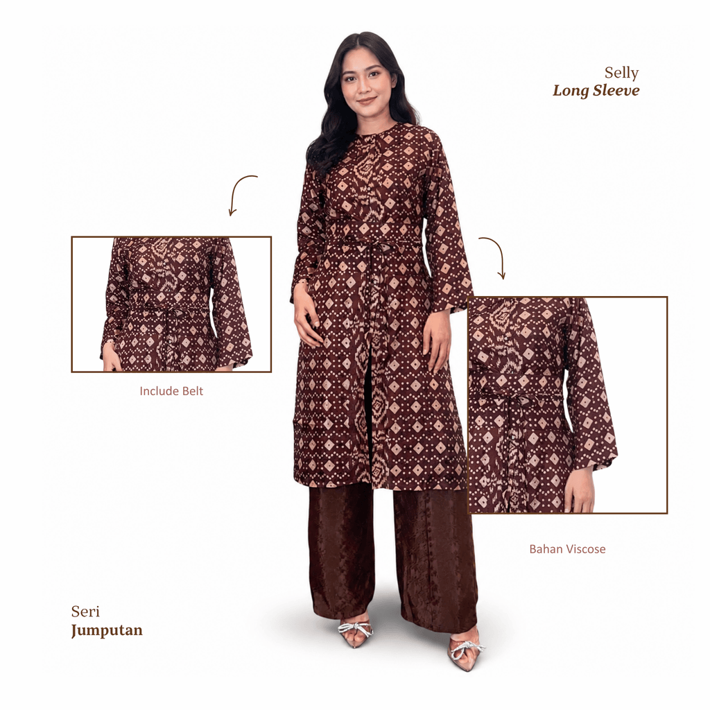 Tunik Selly Long Sleeve-Seri Jumputan [HANYA TUNIK]