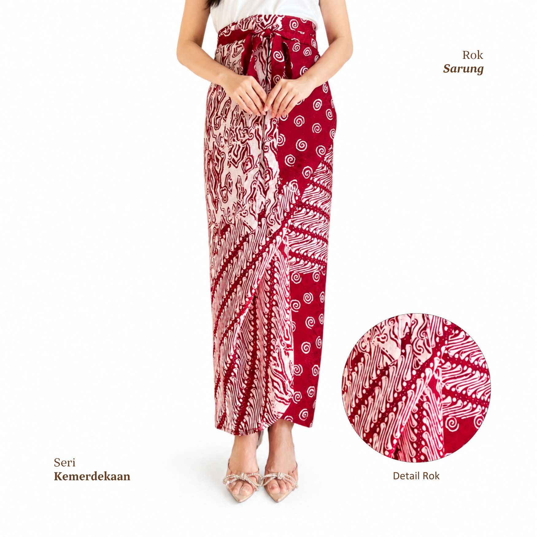 Rok Sarung Viscose Motif-Seri Kemerdekaan [HANYA ROK]