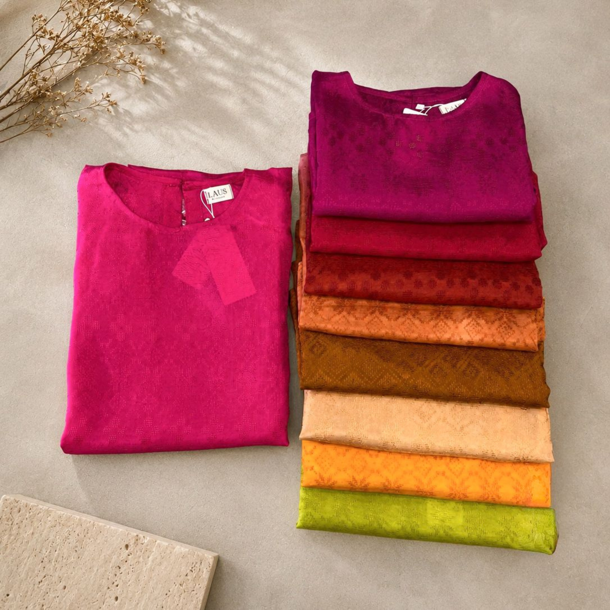 Loose Basic Viscose Polos-Warm Tone [Hanya Atasan)