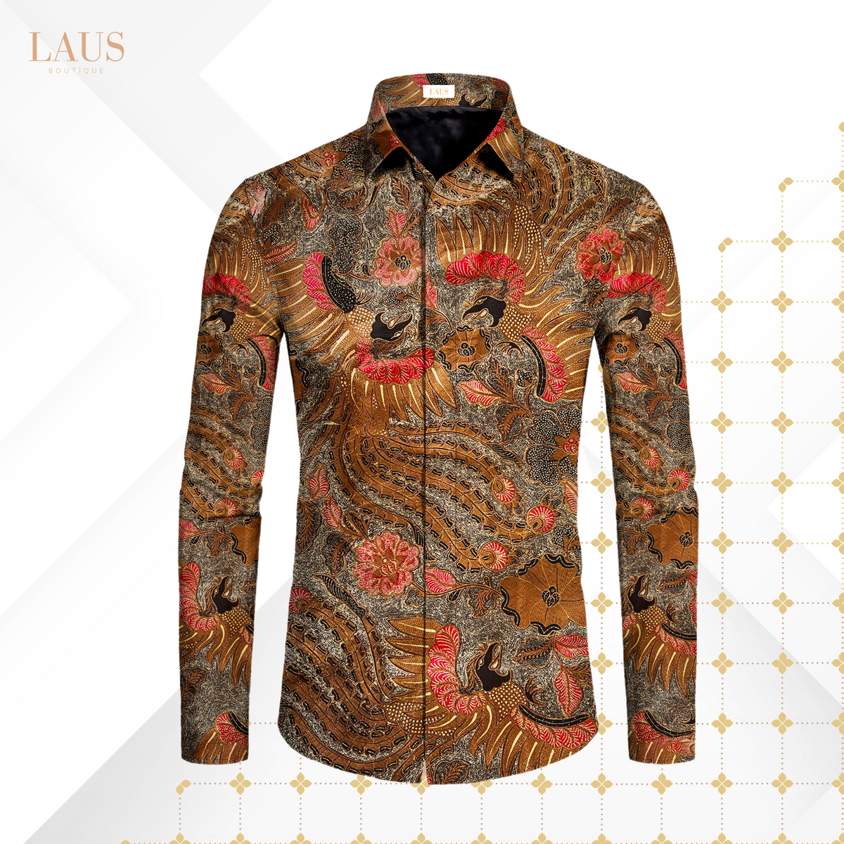 Men's Batik Shirt Long Sleeve-Slim Fit-Classic Series