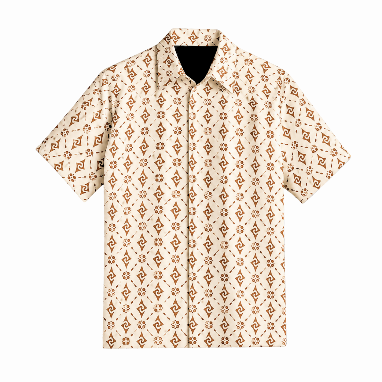 Kemeja Batik Pria Short Sleeve-Regular Fit-Motif Geometric