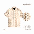 Kemeja Batik Pria Short Sleeve-Regular Fit-Motif Geometric