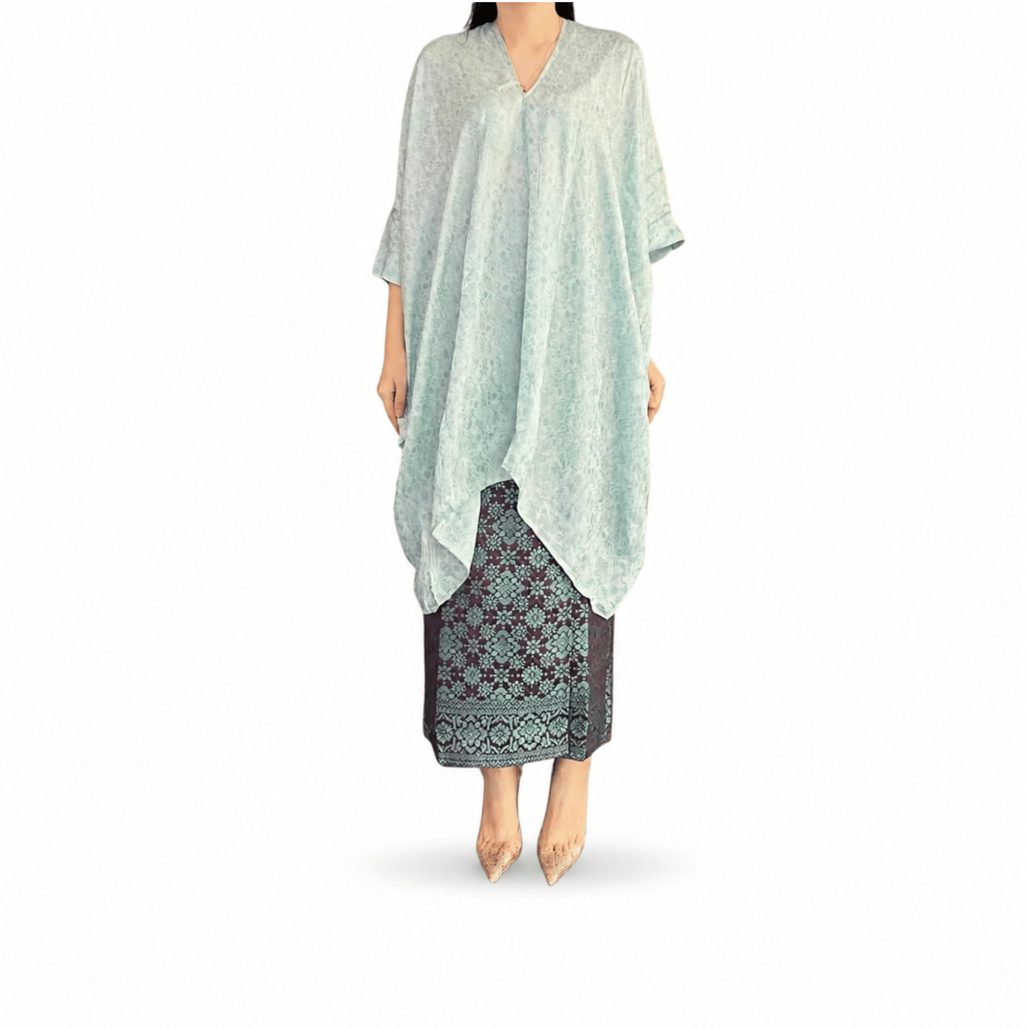 Tunik Aruna Polos-Seri Daun [Hanya Atasan]