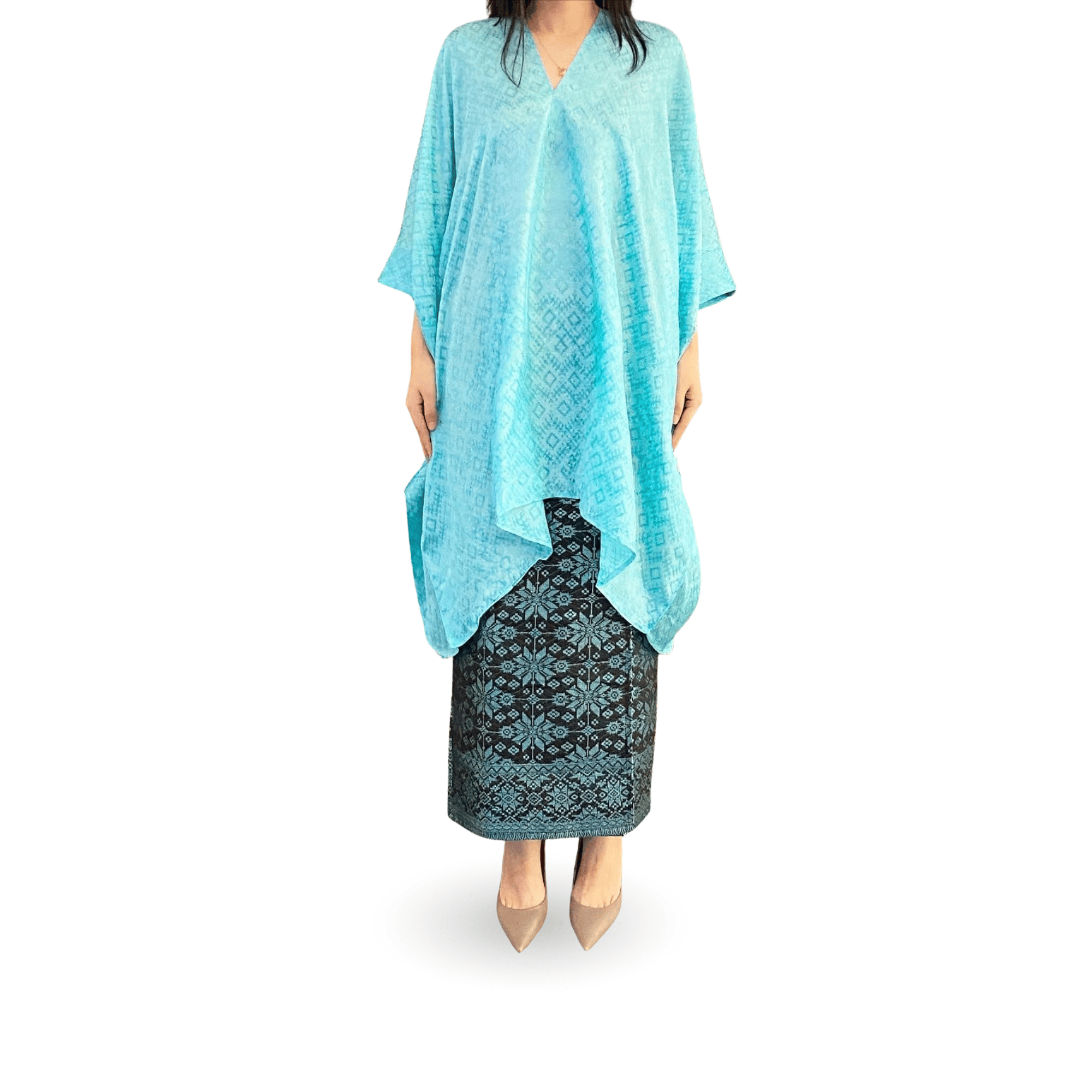 Tunik Aruna Polos-Seri Daun [Hanya Atasan]