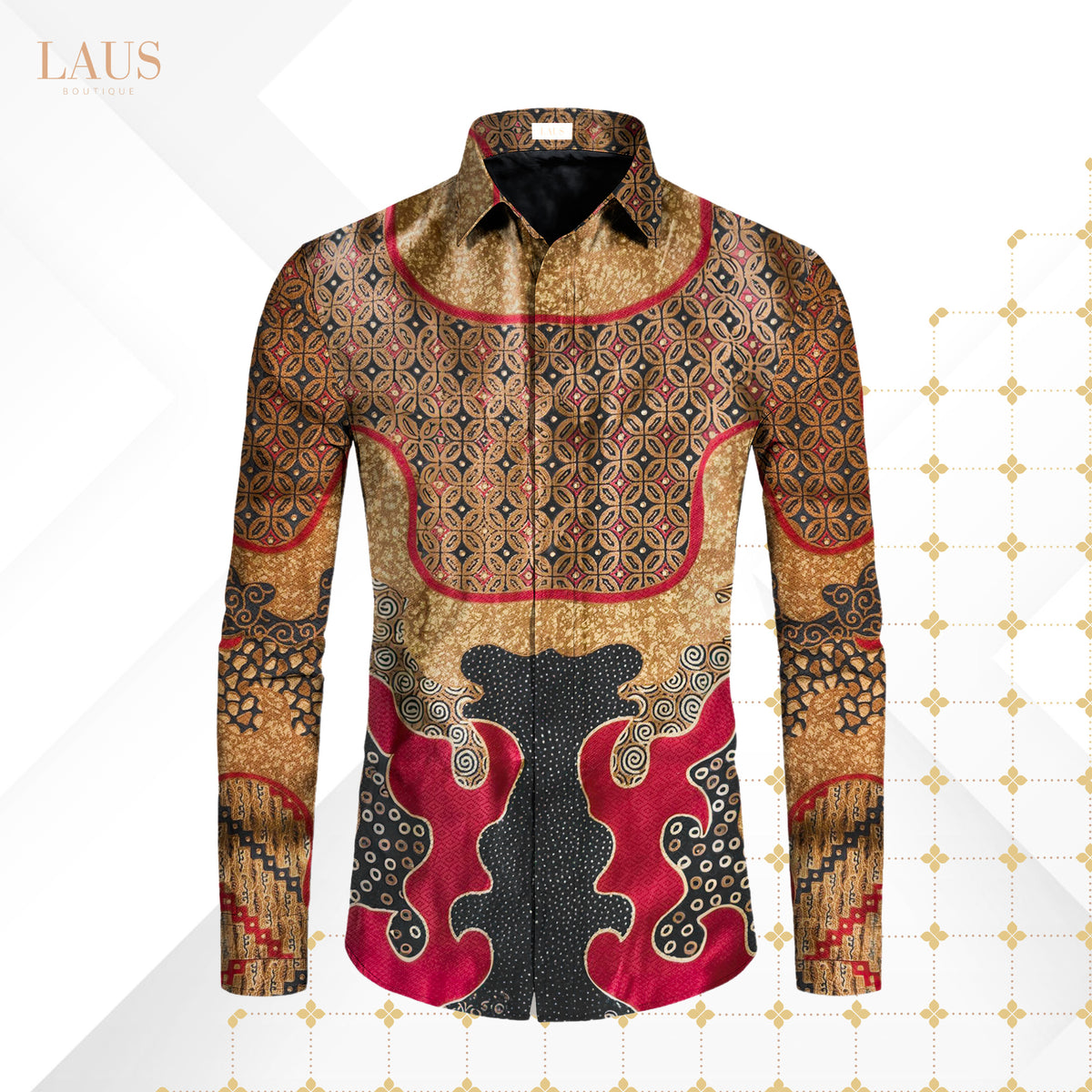 Men's Batik Shirt Long Sleeve-Slim Fit-Classic Series
