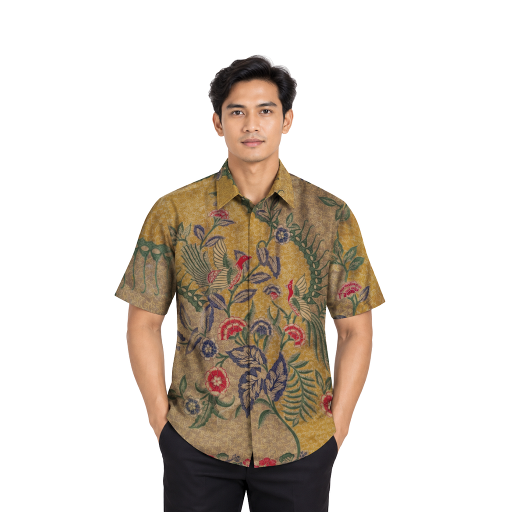 Kemeja Batik Pria-Slim Fit-Seri Lawas Encim