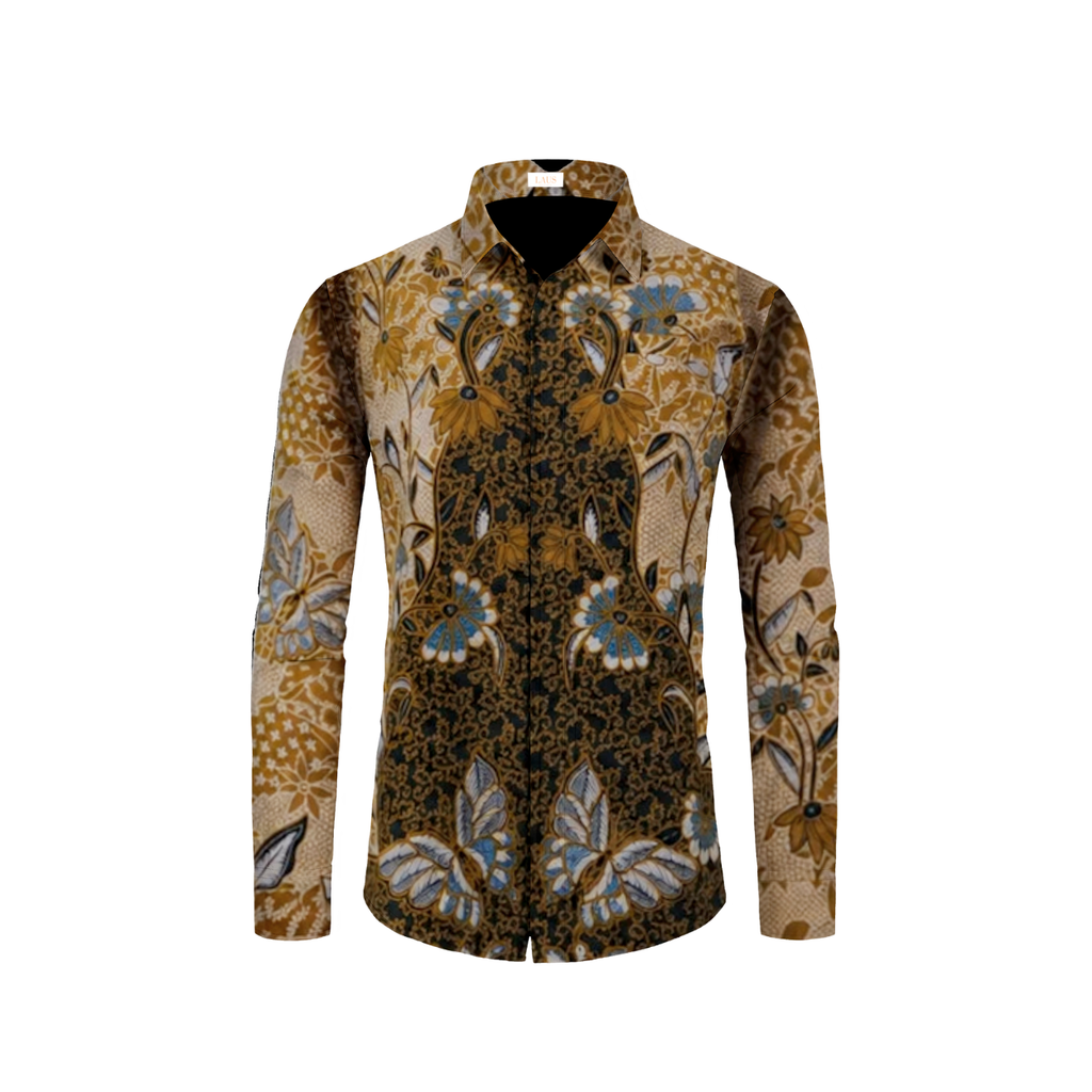 Kemeja Batik Pria Long Sleeve-Slim Fit-Seri Butterfly