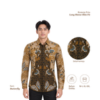 Kemeja Batik Pria Long Sleeve-Slim Fit-Seri Butterfly