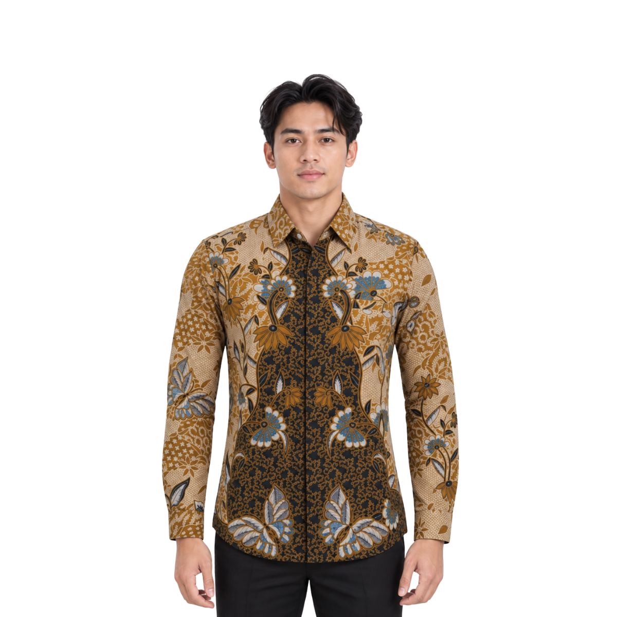 Kemeja Batik Pria Long Sleeve-Slim Fit-Seri Butterfly