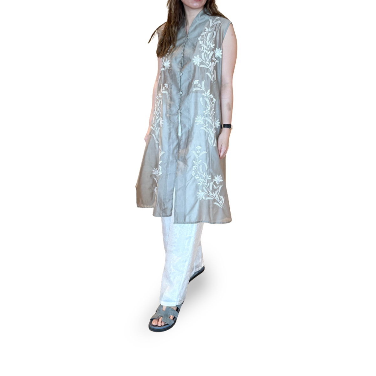 Sharon Embroidery Short Sleeve Tunic - Lily Series [TUNIC ONLY]