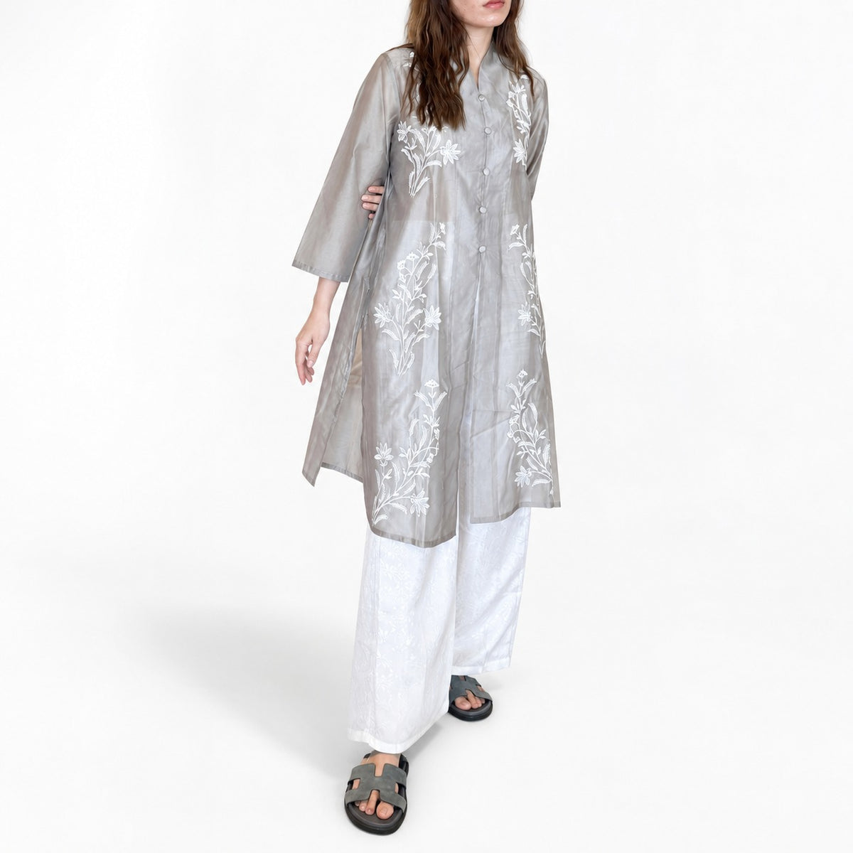Sharon Embroidery Long Sleeve Tunic - Lily Series [TUNIC ONLY]