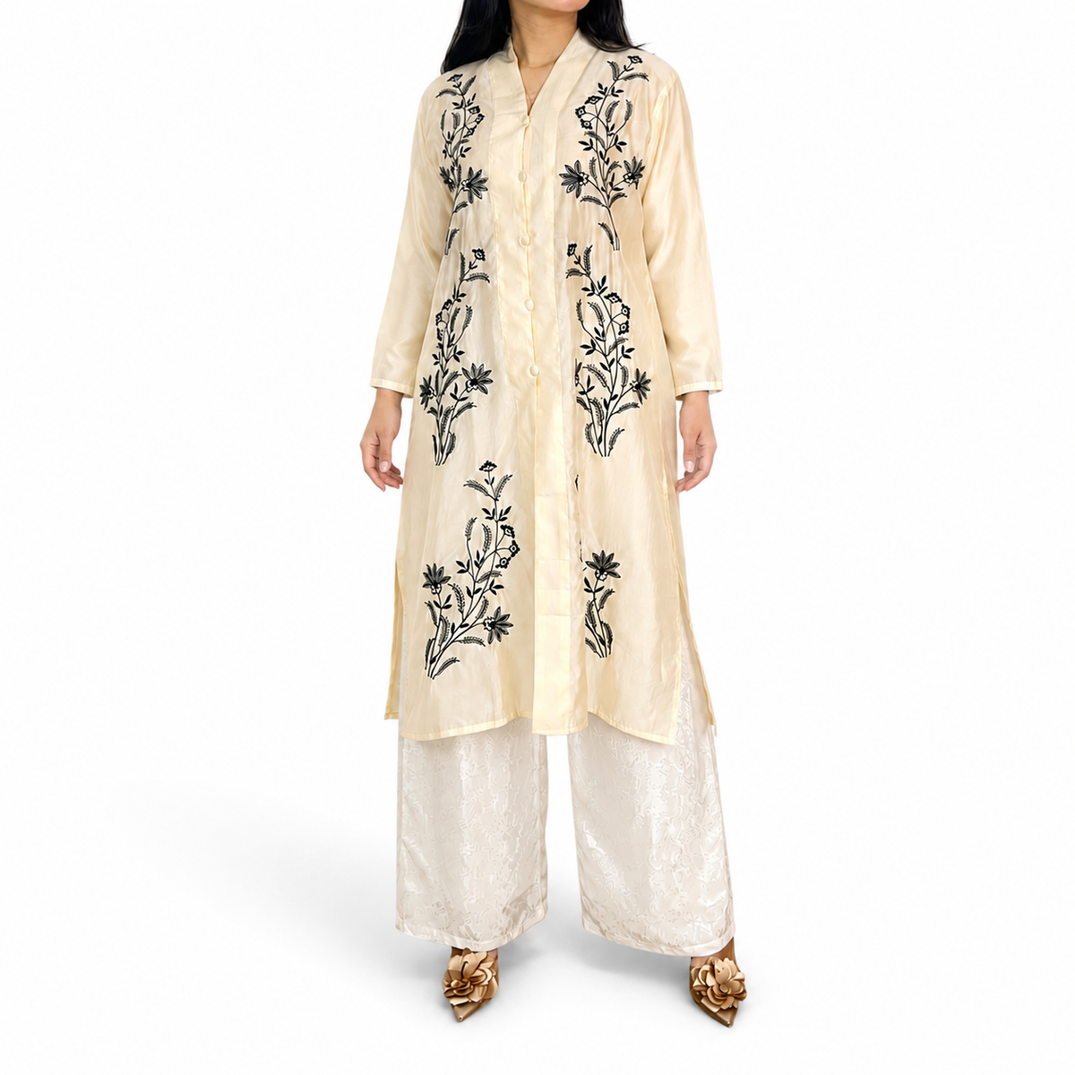 Sharon Embroidery Long Sleeve Tunic - Lily Series [TUNIC ONLY]