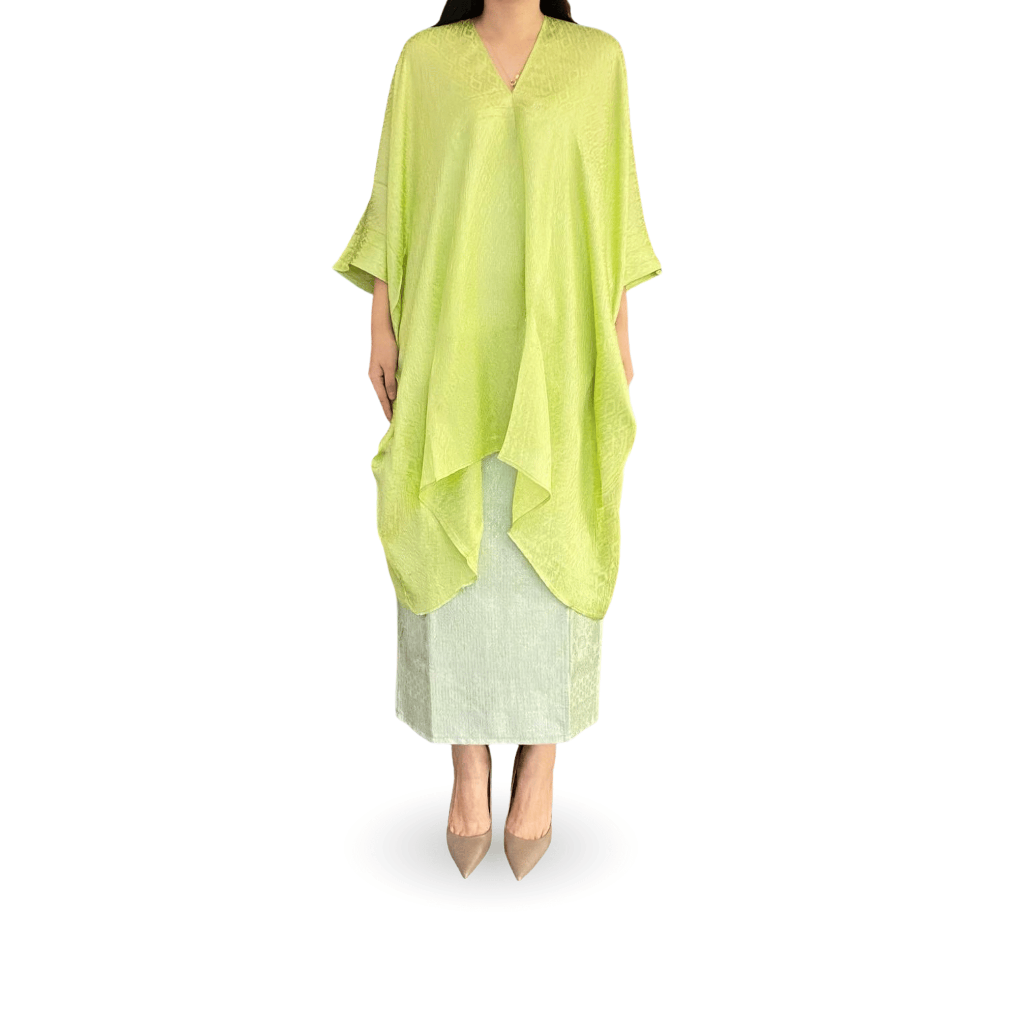 Tunik Aruna Polos-Seri Daun [Hanya Atasan]
