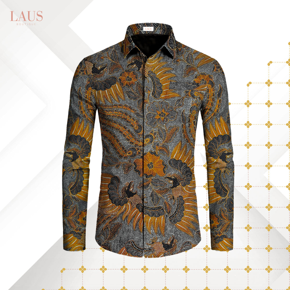 Men's Batik Shirt Long Sleeve-Slim Fit-Classic Series