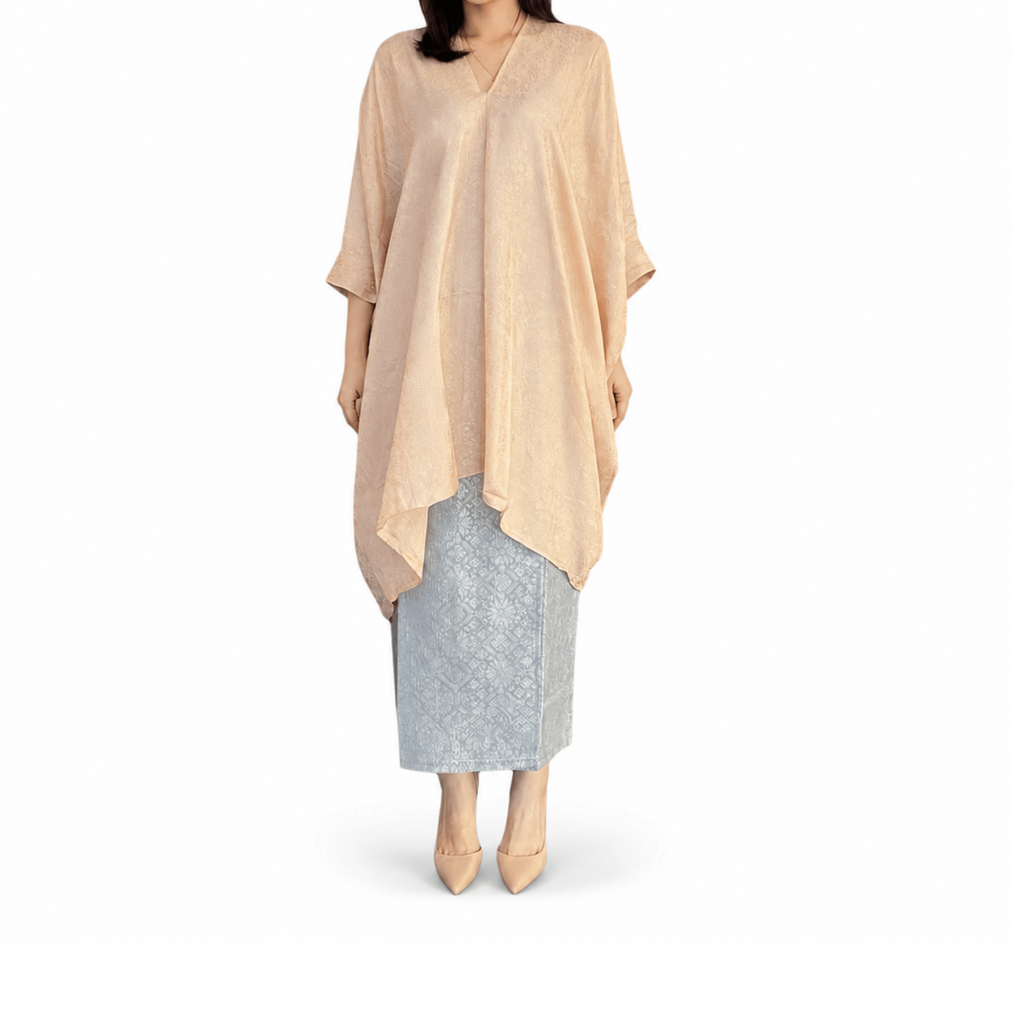 Tunik Aruna Polos-Seri Kakao [Hanya Atasan]